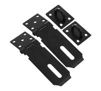 clavos y clavos, Cerrojo de candado de puerta de acero inoxidable, 2 juegos, pestillo de puerta de granero negro de 4 pulgadas, herrajes for puerta de cobertizo