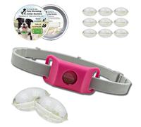 Clavya Tags for Dogs,Clavya Natural Collar for Dog,4 Months Long Lasting Protection,Waterproof,Adjustable Size for Small Medium and Large Dogs (Pink)