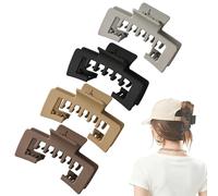Claw Clip for Hat, Hollow Square Hair Claw Clips for Baseball Caps, Secure Hold Hair Accessories for Daily & Active Use (D)