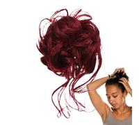 Claw Clip Hair Extension, Messy Bun Hairpiece for Updos, Volumizing Curly Ponytail Wrap, Styling Grip for Bridesmaids Events Casual Looks or Daily Wear, 5.91 Inches