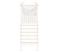 Claw Clip Holder - Scrunchie Tie Holder Boho Macrame Home Decor, Hair Accessory Organizer Wall Hanging Storage Rack, Stylish Hair Clip Organizer for Women Girls Bedroom Nursery Bathroom