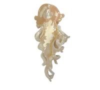 Claw Clip, Jellyfish Shape Hair Accessory, Stylish Sea-Inspired Hairpin, Lightweight Grip & UniqueStyle, Non-Slip Hold for Travel Work School Use by Women Girls Students, Beige