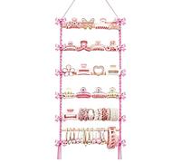 Claw Clip Organizer - Hangable Macrame Hair Clip Holder Holds 15+ Clips