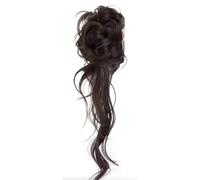 Claw Clip Ponytail Hair Extension, Long Curly Wavy Updo, Dark Brown, Synthetic Clip-In Hairpiece
