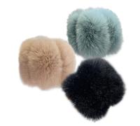 Claw Clips Barrettes ,Plush Hair Catch. Pinzas en forma de garra for el pelo de piel de conejo, pasadores de felpa for atrapar el pelo, pinza for la mandíbula, horquillas for medio moño, tocado(R 3pac
