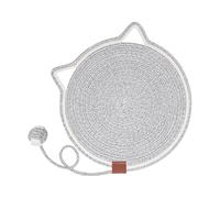 Claw Grinding Cat Bed, Round Horizontal Scratching Rug with Toy, 40 x 20 x 5 cm, Comfortable Floor Mat, Floor-Friendly Pet Accessory, Cat Scratch Pad for Indoor Kittens