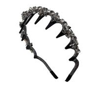 Claw Headband, Bridal Hair Hoop, 5.51x5.51x1.57 Inches Anti Slip Fashion Headbands, High Cranium Design, Teeth Comb Headwear for Women, Girls, Bridesmaids, Brides, Party, Wedding
