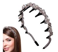 Claw Headband, Bridal Hair Hoop, High Cranium Hairband, Anti-Slip Fashion Accessory, 5.51x5.51x1.57 inches, Ideal for Women, Girls, Bridesmaids, Wedding, Holiday, Music Festivals