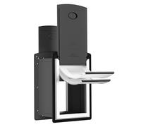 ClawJaw Puerta de gato para pared exterior, marco de metal y puerta telescópica para mascotas, deflector de viento de doble cara y solapas magnéticas, eficiencia energética, fácil de instalar, color