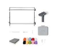 Clawlab Tufting Kit (Gray) - Marco de tufting - Pistola de tufting - Kit completo - Pistola Tufting - Máquina para hacer alfombras - Tela Tufting & Punch Needle - Kit de arranque