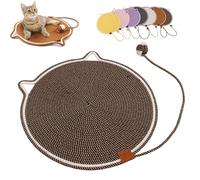 Clawloom Dual Scratching Pad, Celery Pets Cat Scratcher Mat, Large Size Cats Bed Cat Scratching Pad for Couch, Carpet, Sofa (Black,L)