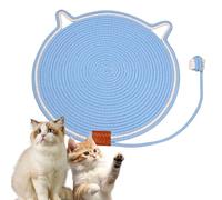 ClawLoom Dual Scratching Pad, Natural Cotton Rope Cat Scratching Mat, Large Cats Bed Scratching Mat with Ball Toy (Blue,60cm)