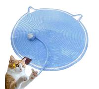 ClawLoom Dual Scratching Pad, Scratching Pads for Indoor Cats, Scratch and Nap Combo Mat for Cats, Natural Cotton Rope Cat Scratching Mat (Blue)