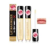 Clawrex Sérum Lip Plumper, 2 unidades de brillo de labios de volumen extremo, brillo de labios para el cuidado de los labios, cuidado de labios, no adhesivo, con efecto plumper para labios más llenos