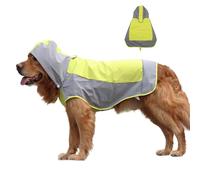 ClawsPurrfect Perro Capó Rain Impermeable: Ligero Grande Medio Refective Packable Poncho Verde 10