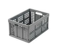 CLAX® Caja plegable | Cesta plegable | Caja plegable | gris | 45 litros