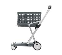 CLAX® Carritos Plegables funcionales Multiusos | Carrito Plegable móvil | Carrito de Compras con Caja de Almacenamiento | Camión de Plataforma (Gris)