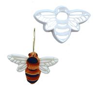 Clay Earring Shape Cutter, Three-Dimensional Bee Design, Sculpting Press Mold, Handmade Mould Tool, Beginner-Friendly Clay Cut, Jewelry Making Accessory, Versatile in Use
