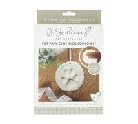 Clay Pet Paw Impression Kit | Recuerdo de moldeo de arcilla para perros y gatos | Fácil de usar | Huellas conmemorativas, cachorros y gatitos | Arcilla de secado al aire