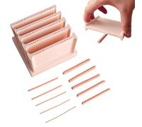 Clay Thickness String Roller, Polymer Strip Rolling Guides, Storage Base with Precise Control 5 Size, Craft Tool for Jewelry Making Ceramic Artists, DIY Accessories, Roller Tool for Decorative Project