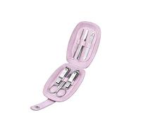 Claypers de uñas, Manicura cuidado tijeras Conjunto cuidados pedicura acero inoxidable 6 en 1 con estuche viaje portátil Kits de aseo profesional(B)