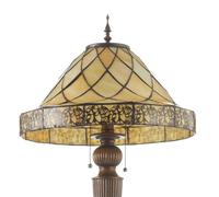 Clayre&Eef Lámpara de pie decor. Diamond con pantalla Tiffany
