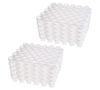 ClAZTyict 100 Tiras para Botes de Pintura, 300 Botes de 2 Ml / 0.07 Oz, Tarros de Pintura Vacíos con Tapas, para Aulas, Pinturas, Festivales de Arte