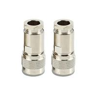 ClAZTyict 2 Piezas Tipo N Abrazadera Macho RG8 LMR400 RG165 RG213 7D- Conector Coaxial