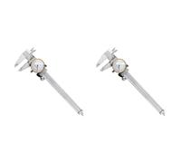 ClAZTyict 2X Calibradores de Esfera 0-150 mm 0,02 mm Calibrador Vernier de Acero Inoxidable Industrial de Alta Precisión Herramienta de Medición MéTrica una Prueba de Golpes