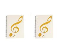 ClAZTyict 2X Carpeta de Partituras, Capacidad de 60 PáGinas, Carpeta/Soporte para Partituras, Se Adapta Al TamañO de Carta A4, Escribible y Desmontable ()