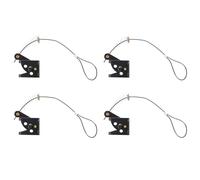ClAZTyict 4X Pestillo de Puerta con Autobloqueo para Valla de Madera, Resistente, Cable de Resorte de Acero, Herrajes para Puerta de Cadena, Cerradura para Jardín