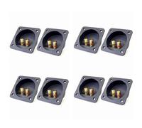 ClAZTyict DIY EstÉReo Tornillo Conectores De Copa Conectores De Subwoofer Enchufe De 2 VÍAs Caja De Bornes De ConexiÓN Terminal, 8 Pcs Negro