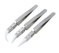 ClAZTyict Juego de Pinzas de CeráMica con Pinzas Inversas de 3 Piezas: Resistentes una Altas Temperaturas, No Conductoras, Inoxidables