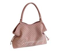 CLBDRESS Bolso Tote de Lunares, Bolso Hobo de Hombro Y2k con Cordón, Bolso Casual para Mujer, Bolso de Mano para Viaje, Trabajo y Uso Diario