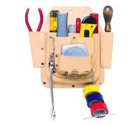 CLC Custom Leathercraft W438 - Bolsa para Herramientas de Mantenimiento, Resistente, 6 Bolsillos, Color marrón