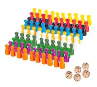 ClcIosis 105 figuras de juego para juegos de mesa, coloridas fichas con 5 dados, ideales para personas que no te molestan, perfectas para noches familiares y fiestas infantiles