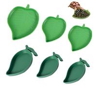 ClcIosis 4 piezas tortugas cuenca de agua tortugas bebedero tortuga cuenco de agua tortuga traje para tortuga maíz serpiente arrastrándose mascota beber y comer (verde)