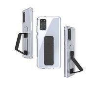 CLCKR Designed for Samsung Galaxy S20+ Case with Kickstand Multi-Viewing Stand Function - Clear and Black
