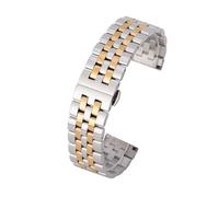 CLCLGOKKOH Correa de reloj de metal sólido for hombre y mujer, correa de reloj de acero inoxidable 316L, accesorio de repuesto for reloj de 10-24 Mm(Silver Rose,19mm)