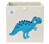 CLCROBD Cubo de almacenamiento plegable de tela para juguetes, cofre o organizador para niños pequeños, sala de juegos, 13 pulgadas (Dino T-Rex)