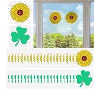 CLDURHGE 60 uds. Trampas para moscas de ventana, diseño de flores, trampa para moscas, ventana, fruta, trampa para moscas, pegatina, trampa para moscas, trampa para moscas de papel para