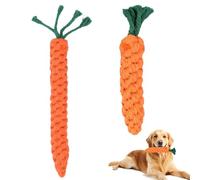 CLDURHGE Juguete mordedor para Perro 2 Unidades en Forma de Zanahoria, Juguete Interactivo para Tirar y morder, 36 cm y 22 cm, Ideal para Cachorros y Perros Adultos en casa o Exteriores