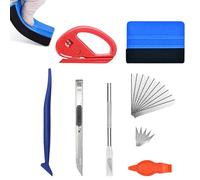 CLDURHGE Kit de Herramientas Vinilo Coche 8 Piezas para instalación de película, Herramienta Corte precisión con Cuchillas, Color Multicolor, Ideal para Vinilo automotriz y decoración doméstica