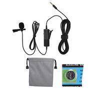 CLDXTrading Micrófono de Condensador Universal con Clip de Cuello con Cable, Mini micrófono de Audio de Estudio con captación de Sonido omnidireccional, micrófono antiinterferencias de Doble