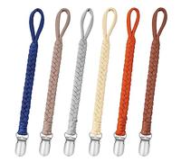 CLDY - Cadena de Chupete de Bebé de Algodón con 6 Pcs Adaptador de Chupete Adecuado para Chupetes Juguetes de Dentición para Niñas y Niños para Bebé Esenciales, Mantiene el Chupete Limpio