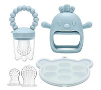 CLDY Comedero de frutas para bebés y mini bandeja para picar congelador, 4 meses en adelante, moldes para congelador de paletas de leche materna para alivio de enfriamiento del bebé, alimentador de