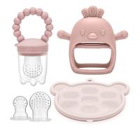 CLDY Comedero de frutas para bebés y mini bandeja para picar congelador, 4 meses en adelante, moldes para congelador de paletas de leche materna para aliviar la refrigeración del bebé, comedero de