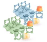 CLDY Mini moldes de silicona sin BPA para niños pequeños, 2 moldes de helado de 6 rejillas de 17 ml con 12 varillas reutilizables, apto para congelador y lavavajillas (-40 °C a 230 °C), seguro para su