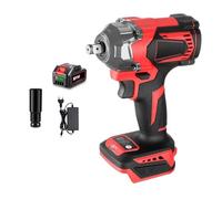 Cle a Choc Wireless Brushless con batería, 1200N.m Aprietatuercas de choque de alto torque, 3 velocidades, Aprietatuercas eléctrico con luz LED, eléctrico atornillador para coche y hogar (1 batería)