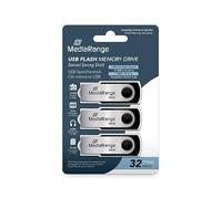 Clé USB 2.0 de mediarange - 32gb - Pack de 3 clés - Noires